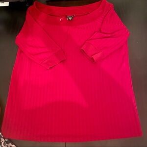 Torrid Red Ribbed Pullover Sweater Top, 0